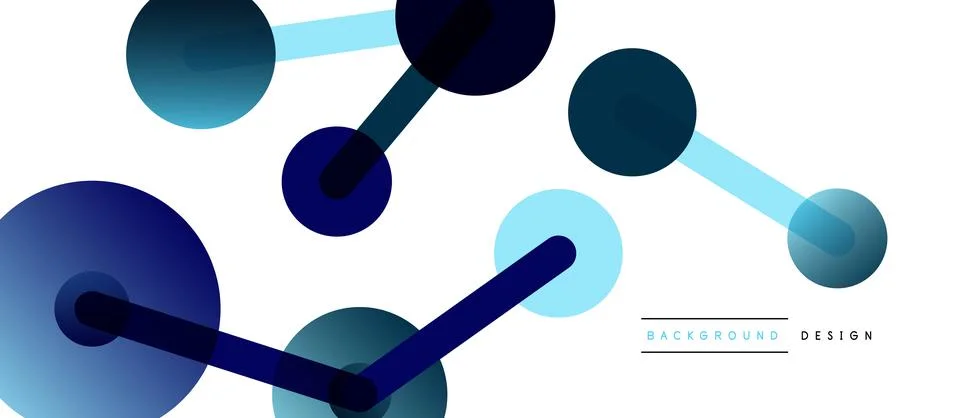 Abstract background. Round dots connected by lines. Trendy techno business イラスト素材