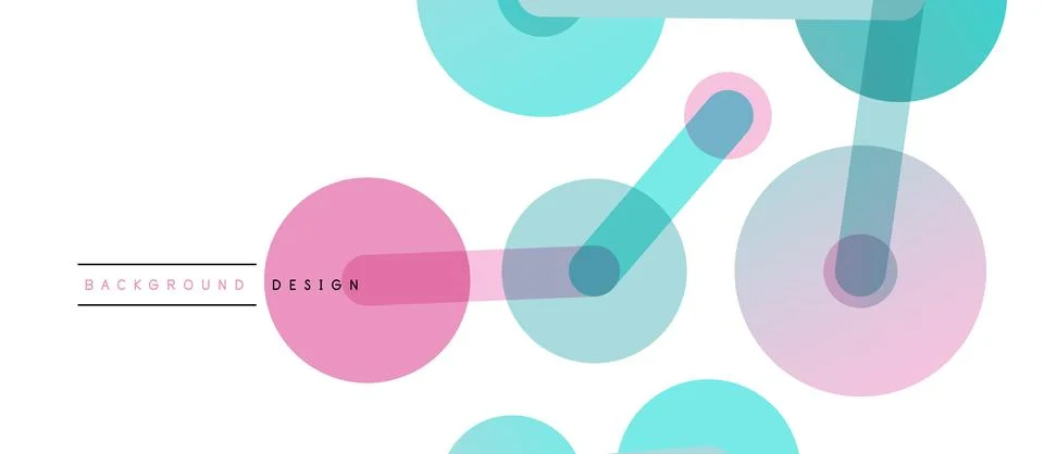 Abstract background. Round dots connected by lines. Trendy techno business Stock Illustration