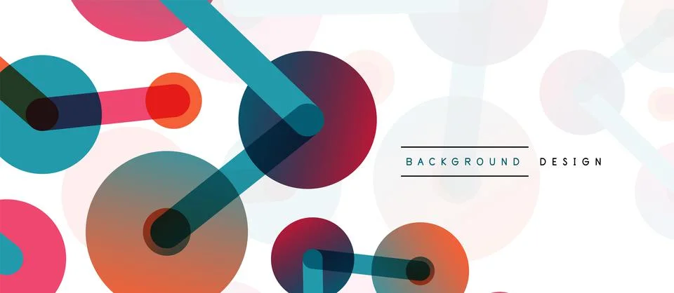 Abstract background. Round dots connected by lines. Trendy techno business 스톡 일러스트