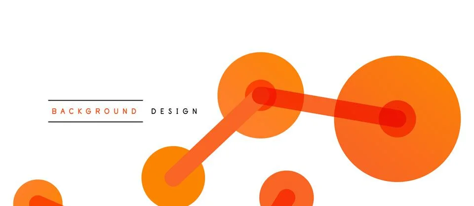Abstract background. Round dots connected by lines. Trendy techno business Stockillustratie