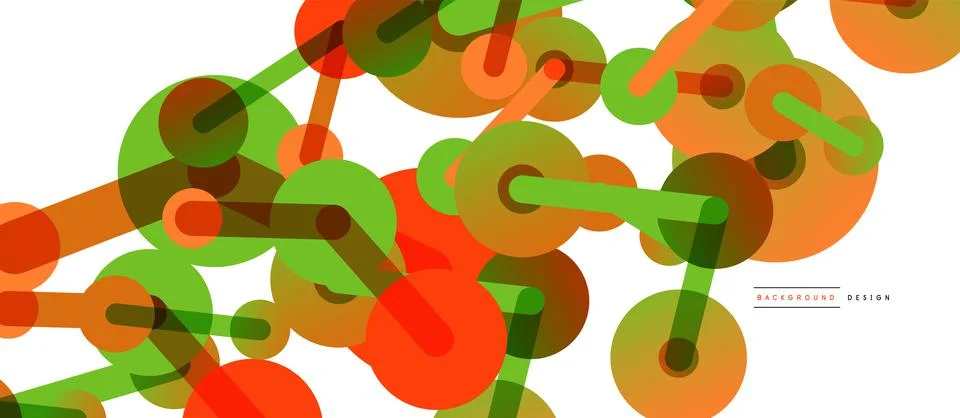 Abstract background. Round dots connected by lines. Trendy techno business 스톡 일러스트