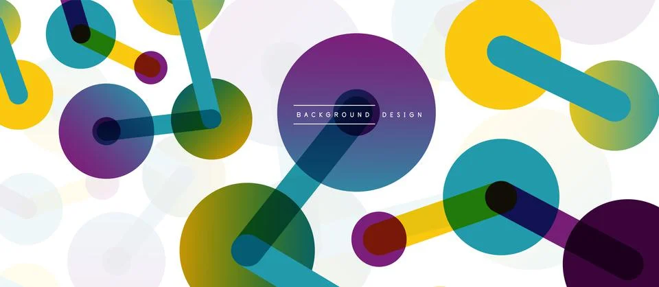 Abstract background. Round dots connected by lines. Trendy techno business イラスト素材