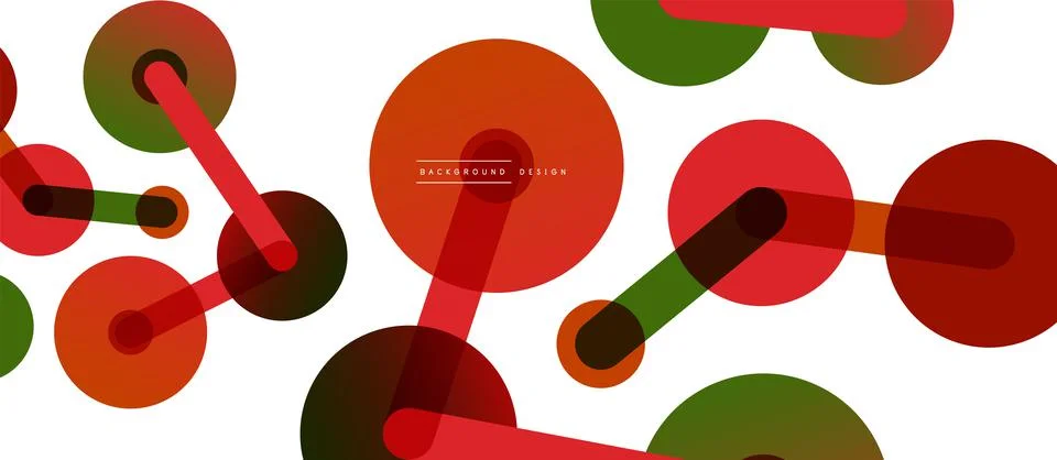 Abstract background. Round dots connected by lines. Trendy techno business 스톡 일러스트