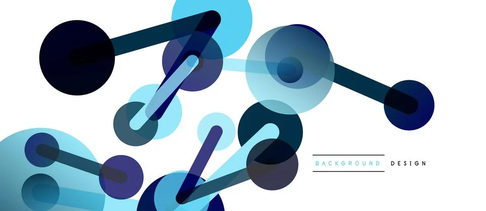 Abstract background. Round dots connected by lines. Trendy techno business イラスト素材