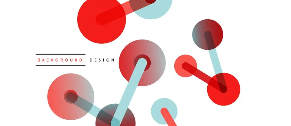 Abstract background. Round dots connected by lines. Trendy techno business 스톡 일러스트