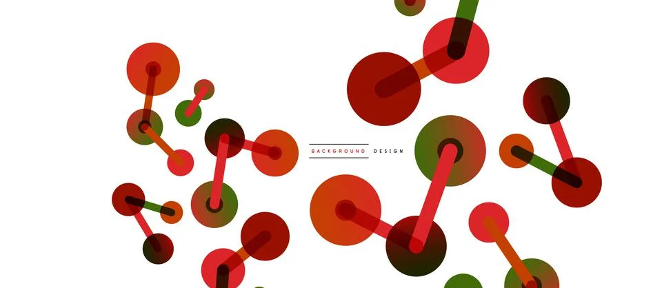 Abstract background. Round dots connected by lines. Trendy techno business イラスト素材