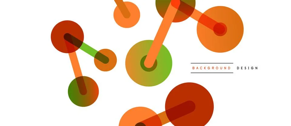 Abstract background. Round dots connected by lines. Trendy techno business 스톡 일러스트