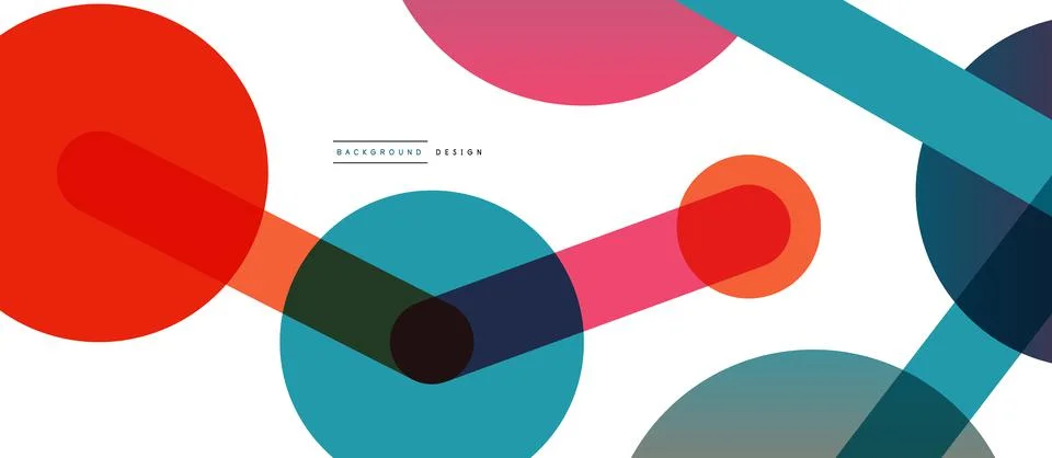 Abstract background. Round dots connected by lines. Trendy techno business Stockillustratie