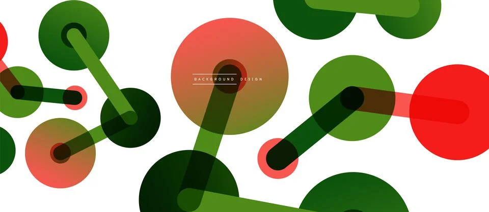 Abstract background. Round dots connected by lines. Trendy techno business Stock Illustration