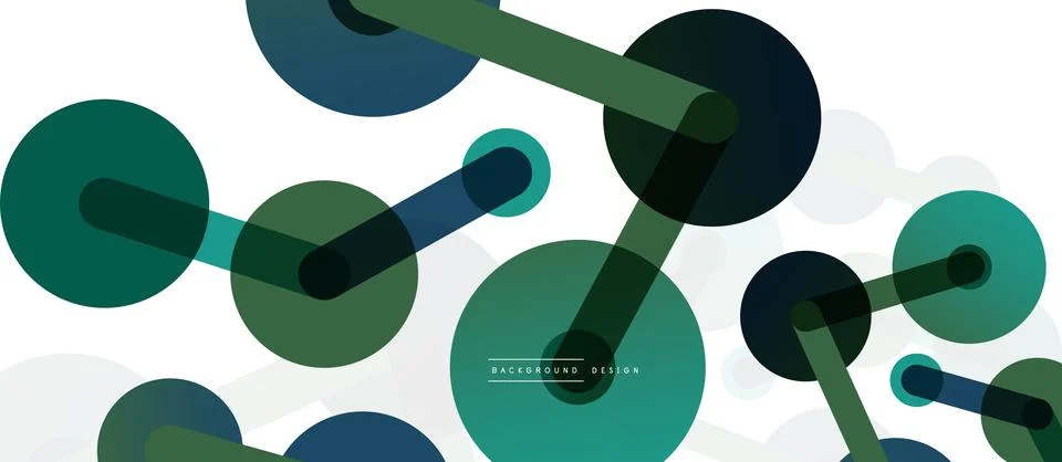 Abstract background. Round dots connected by lines. Trendy techno business イラスト素材
