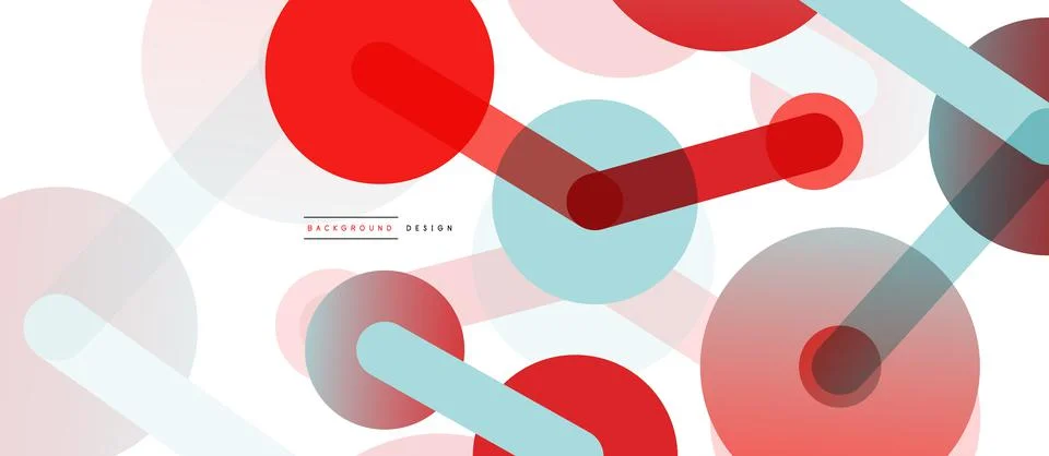 Abstract background. Round dots connected by lines. Trendy techno business Stockillustratie