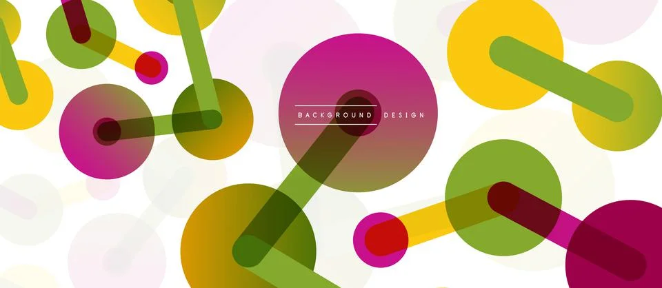 Abstract background. Round dots connected by lines. Trendy techno business 스톡 일러스트