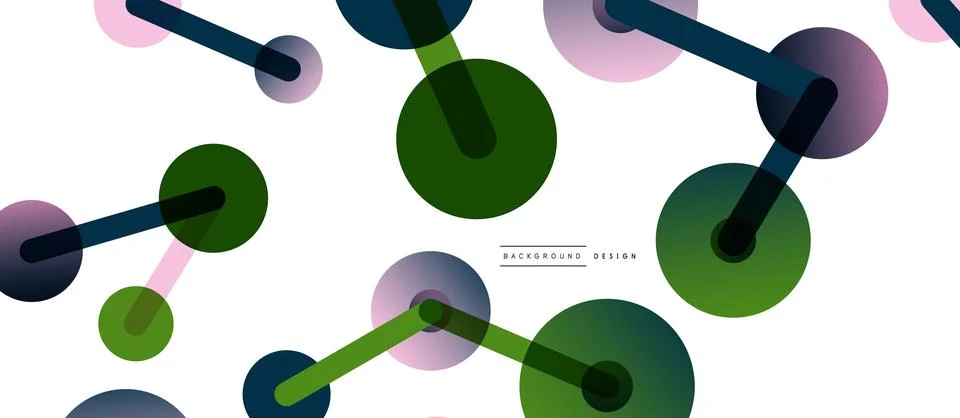 Abstract background. Round dots connected by lines. Trendy techno business 스톡 일러스트