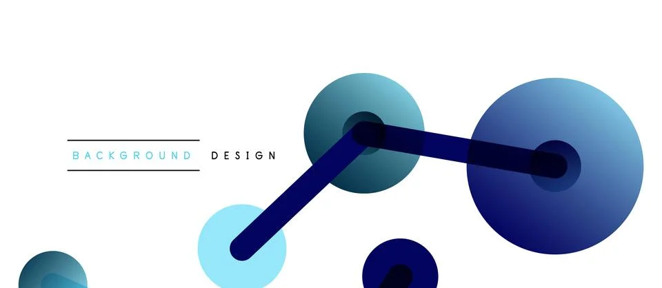 Abstract background. Round dots connected by lines. Trendy techno business 库存插图
