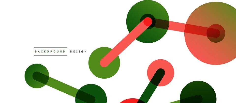 Abstract background. Round dots connected by lines. Trendy techno business Stockillustratie