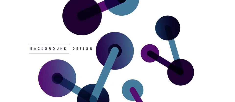 Abstract background. Round dots connected by lines. Trendy techno business イラスト素材