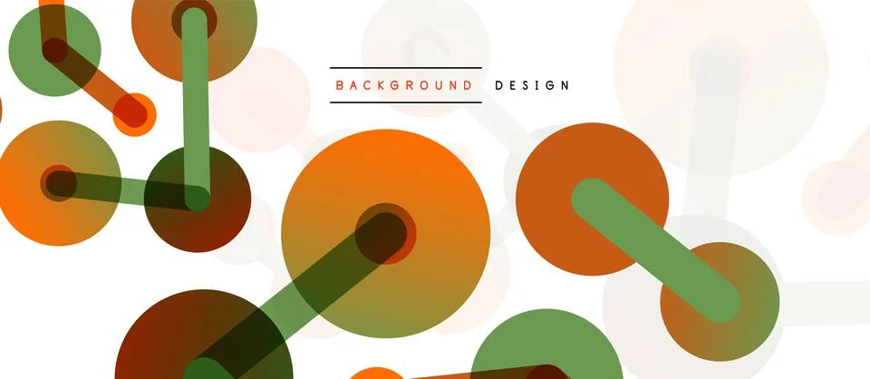 Abstract background. Round dots connected by lines. Trendy techno business 스톡 일러스트