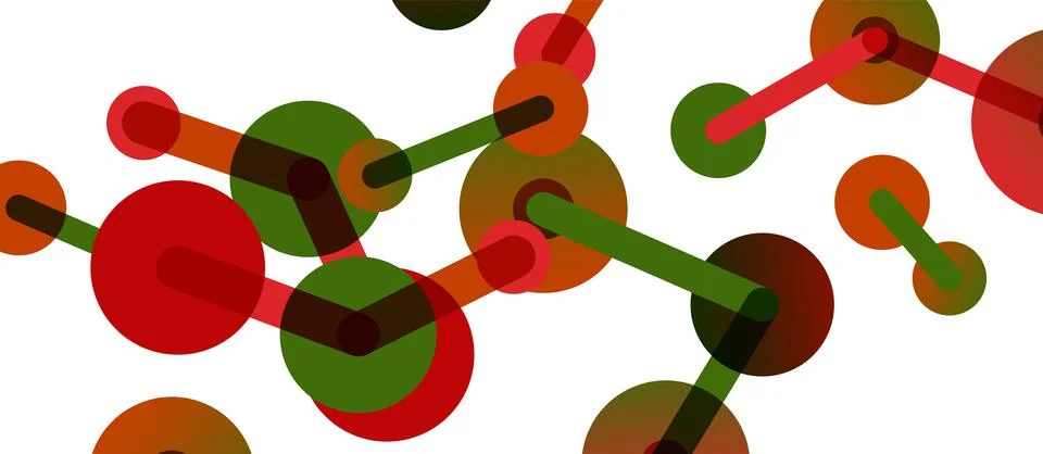 Abstract background. Round dots connected by lines. Trendy techno business イラスト素材