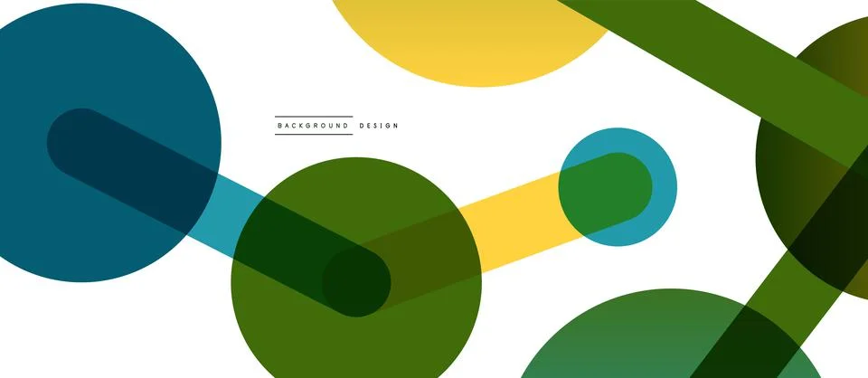 Abstract background. Round dots connected by lines. Trendy techno business Stock Illustration