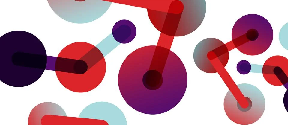 Abstract background. Round dots connected by lines. Trendy techno business イラスト素材