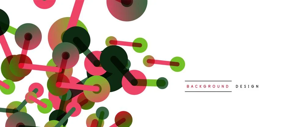 Abstract background. Round dots connected by lines. Trendy techno business イラスト素材