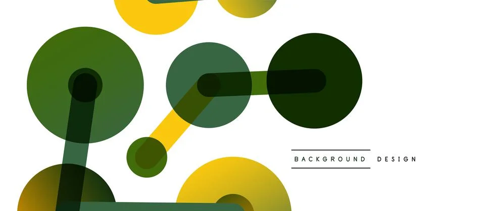 Abstract background. Round dots connected by lines. Trendy techno business Stock Illustration