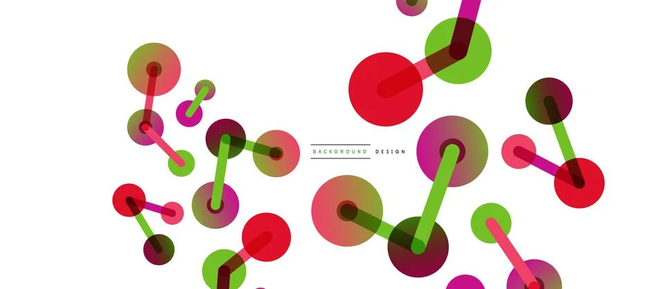 Abstract background. Round dots connected by lines. Trendy techno business イラスト素材