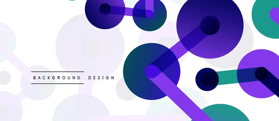 Abstract background. Round dots connected by lines. Trendy techno business イラスト素材