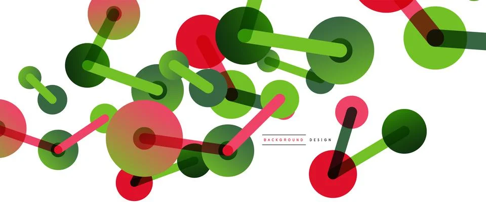 Abstract background. Round dots connected by lines. Trendy techno business イラスト素材
