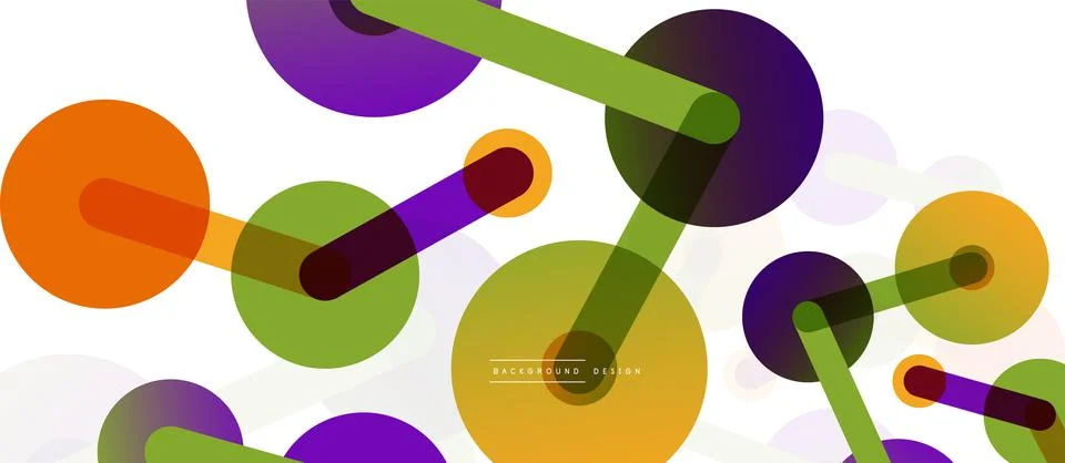Abstract background. Round dots connected by lines. Trendy techno business イラスト素材