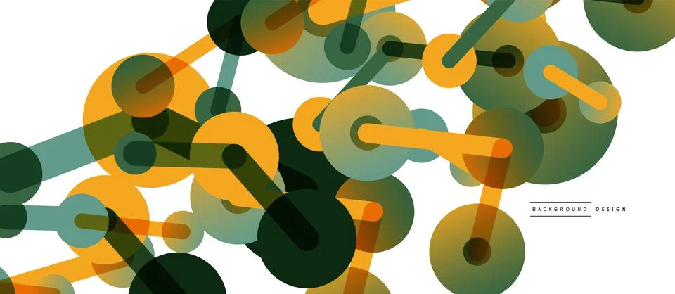 Abstract background. Round dots connected by lines. Trendy techno business イラスト素材