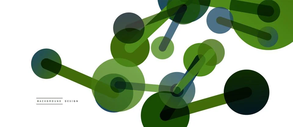 Abstract background. Round dots connected by lines. Trendy techno business 스톡 일러스트