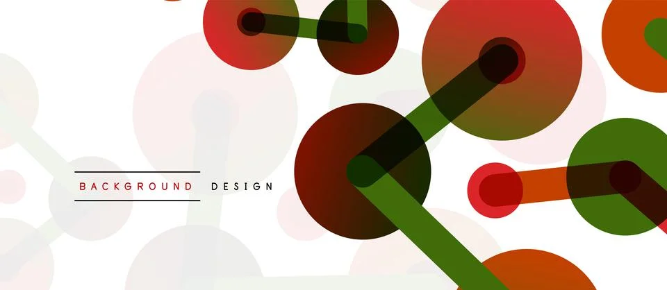 Abstract background. Round dots connected by lines. Trendy techno business 스톡 일러스트