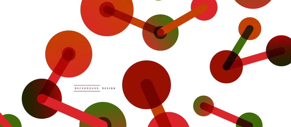 Abstract background. Round dots connected by lines. Trendy techno business イラスト素材