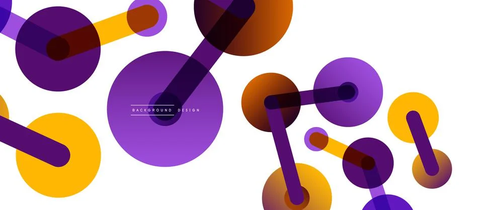 Abstract background. Round dots connected by lines. Trendy techno business イラスト素材