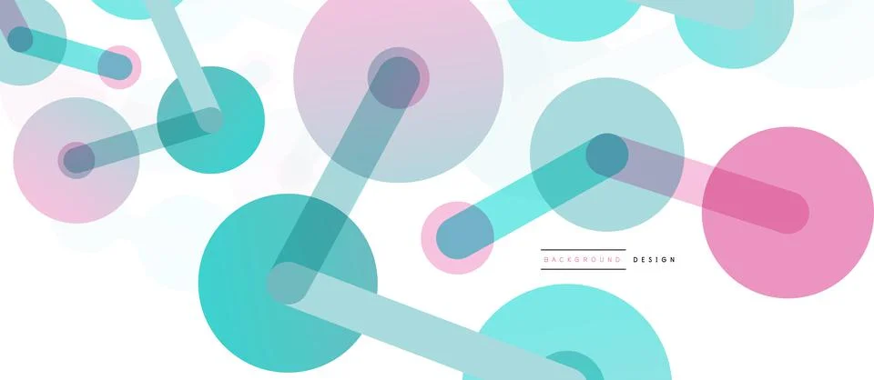 Abstract background. Round dots connected by lines. Trendy techno business イラスト素材