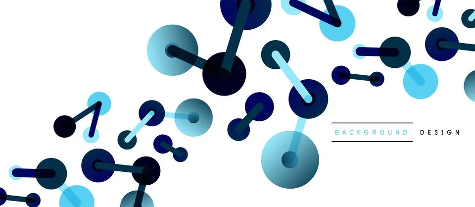 Abstract background. Round dots connected by lines. Trendy techno business イラスト素材