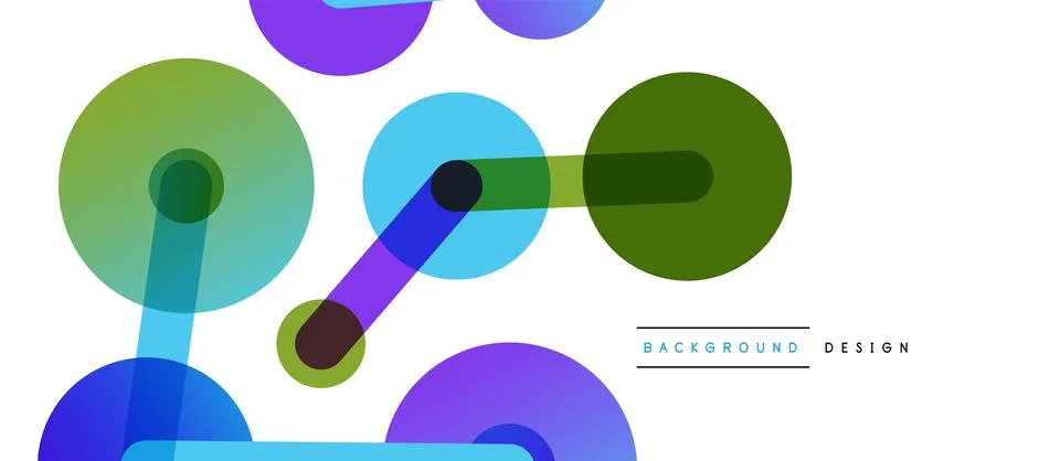 Abstract background. Round dots connected by lines. Trendy techno business 스톡 일러스트