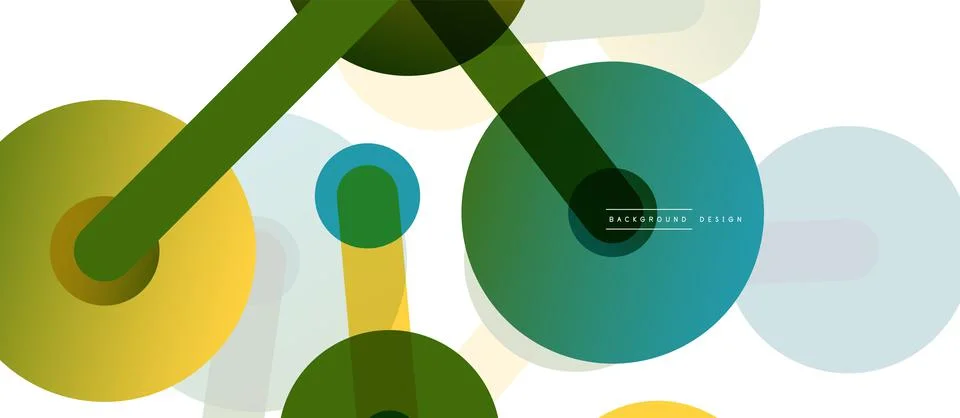 Abstract background. Round dots connected by lines. Trendy techno business Stock Illustration