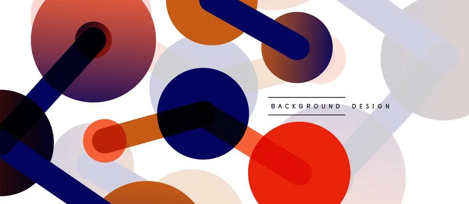 Abstract background. Round dots connected by lines. Trendy techno business 스톡 일러스트