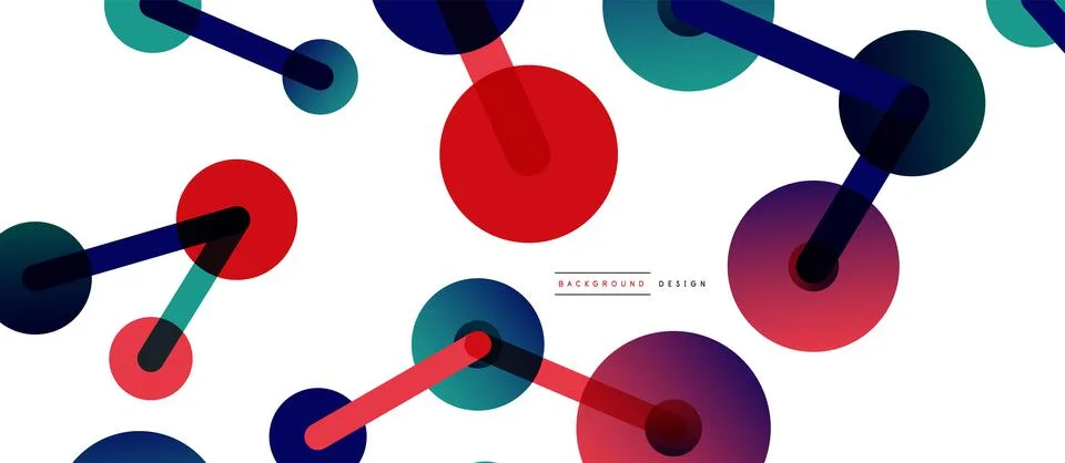 Abstract background. Round dots connected by lines. Trendy techno business 스톡 일러스트
