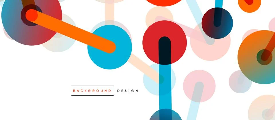 Abstract background. Round dots connected by lines. Trendy techno business イラスト素材
