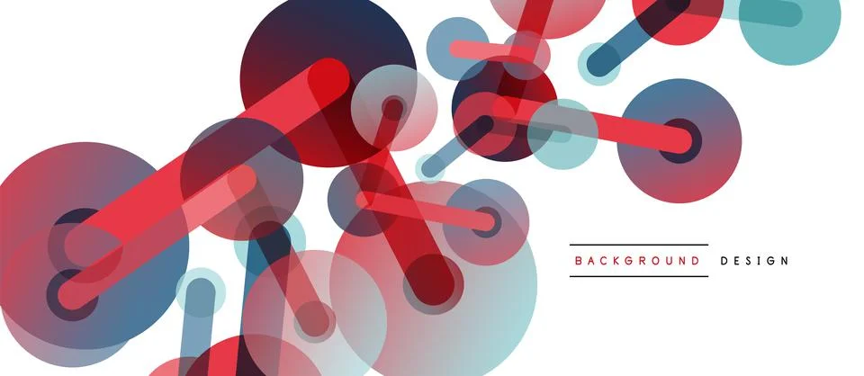 Abstract background. Round dots connected by lines. Trendy techno business イラスト素材