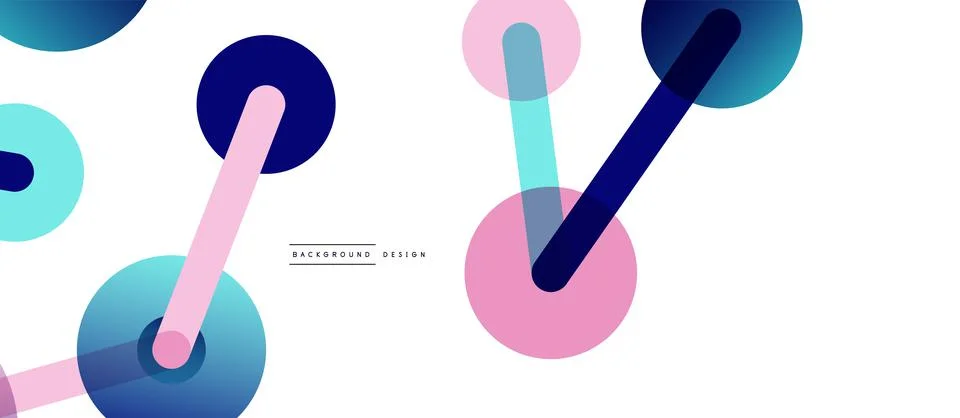 Abstract background. Round dots connected by lines. Trendy techno business イラスト素材