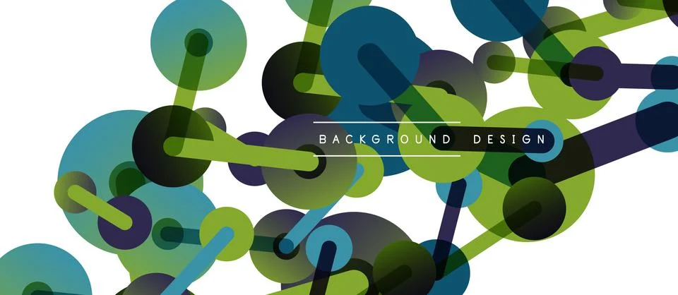 Abstract background. Round dots connected by lines. Trendy techno business イラスト素材