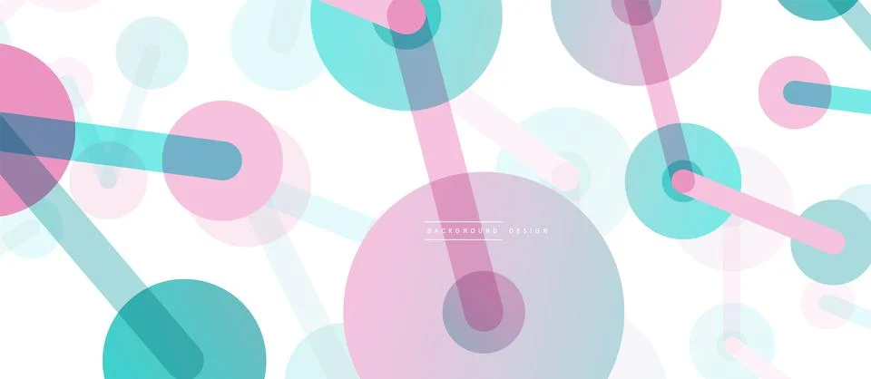 Abstract background. Round dots connected by lines. Trendy techno business イラスト素材