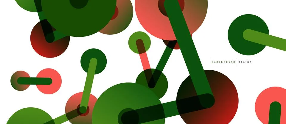 Abstract background. Round dots connected by lines. Trendy techno business Stock Illustration