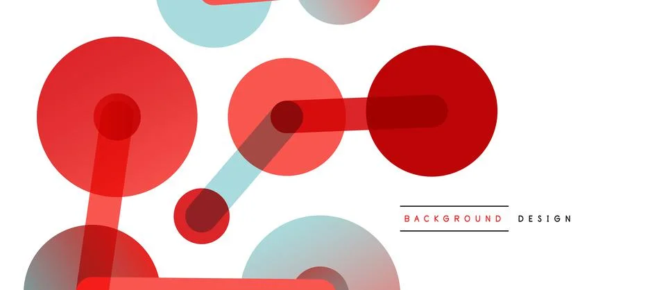 Abstract background. Round dots connected by lines. Trendy techno business Illustrazione stock