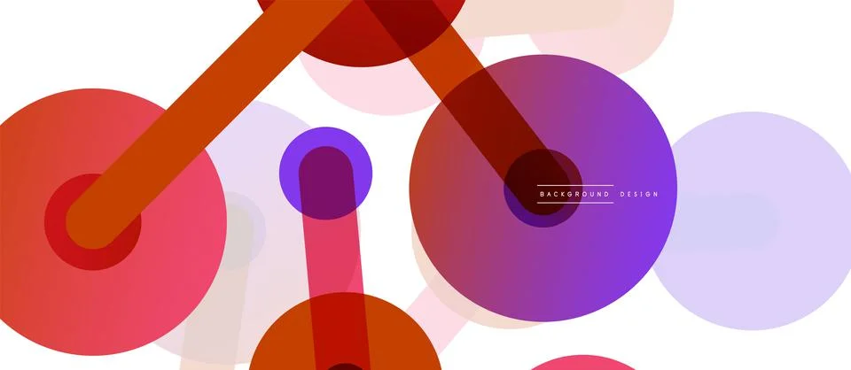 Abstract background. Round dots connected by lines. Trendy techno business 库存插图