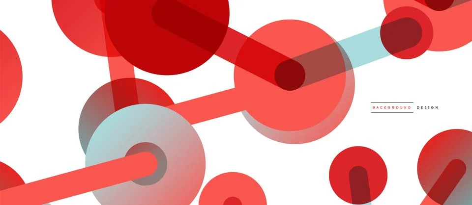 Abstract background. Round dots connected by lines. Trendy techno business Stock Illustration